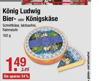 V Markt König Ludwig Bier oder Königskäse Angebot