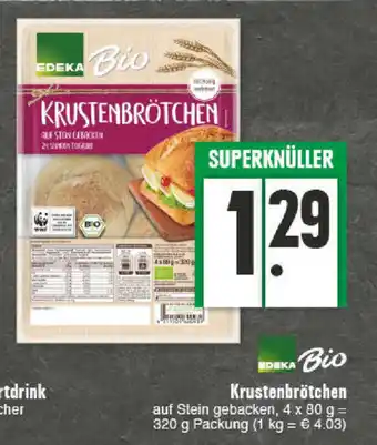 E-Center Edeka Bio Krustenbrötchen 320g Angebot