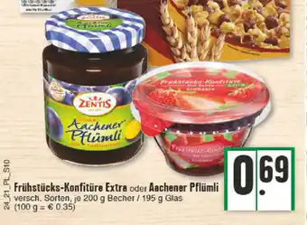 E-Center Frühstücks Konfitüre Extra oder Aachener Pflümli 200g Becher/195g Angebot