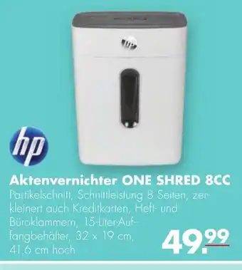 Handelshof HP Aktenvernichter One Shred | 8CC Angebot