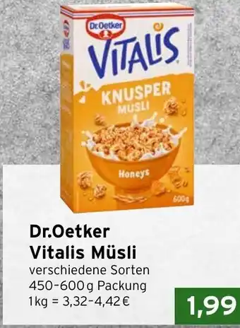 CAP Markt Dr. Oetker Vitalis Musli 450-600g Angebot