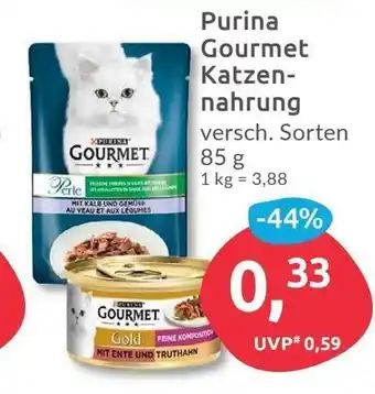 Budni Purina Gourmet Katzennahrung 85g Angebot