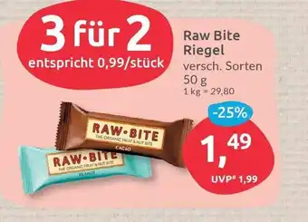 Budni Raw Bite Riegel 3*50g Angebot