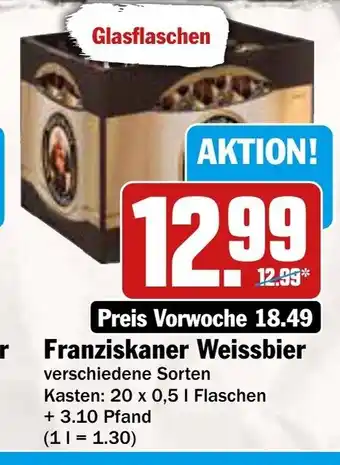 AEZ Franziskaner Weissbier 20*500ml Angebot