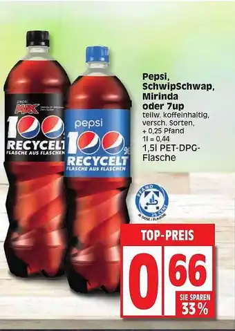 Edeka Pepsi, schwipschwap, mirinda oder 7up Angebot