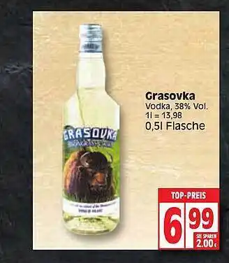 Edeka Grasovka vodka Angebot