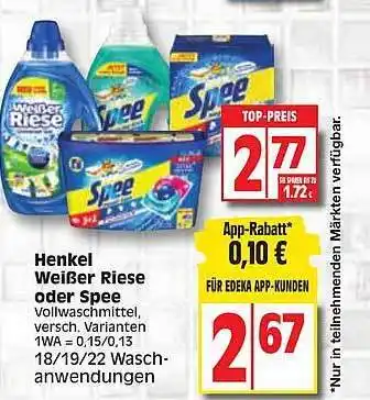 Edeka Henkel weißer riese oder spee Angebot