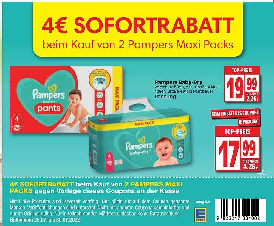 Pampers babydry Angebot bei Edeka