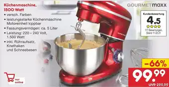 Netto Marken-Discount Gourmetmaxx Küchenmaschine, 1500 Watt Angebot