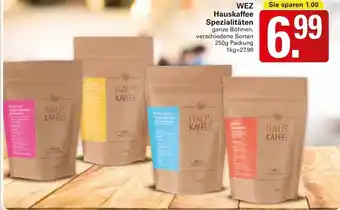 WEZ WEZ Hauskaffee Spezialitäten 250g Packung Angebot