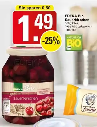 WEZ Edeka Bio Sauerkirschen 360g Glas Angebot