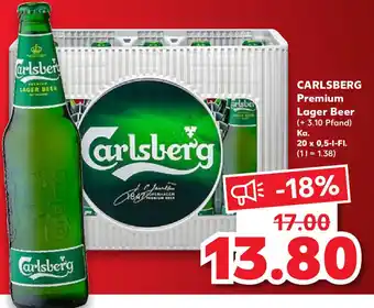 Kaufland Carlsberg Premium Lager Beer Ka. 20x0,5 L-Fl. Angebot