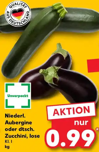 Kaufland Niederl. Aubergine oder dtsch. Zucchini, lose Angebot