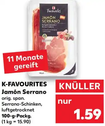 Kaufland K-Favourites Jamón Serrano 100 g Packg. Angebot