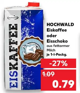 Kaufland Hochwald Eiskaffee oder Eisschoko 1 L Packg. Angebot