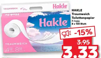 Kaufland Hakle Traumweich Toilettenpapier 4-lagig, 8x130 Blatt Angebot