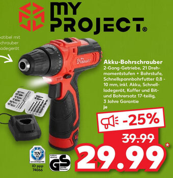 Kaufland my project Akku Bohrschrauber Angebot