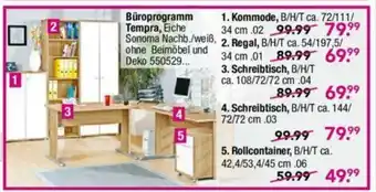 Möbel Boss Büroprogramm Tempra Angebot