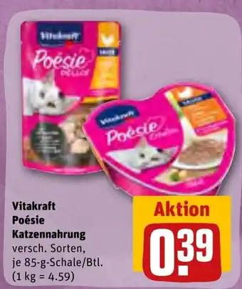 REWE Vitakraft Poesie Katzennahrung 85g Angebot