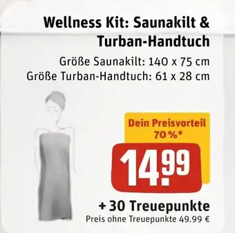 REWE Wellness Kit: Saunakilt & Turban-Handtuch Angebot