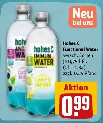 REWE Hohes C Functional Water 750 ml Angebot