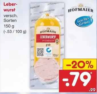 Netto Marken-Discount Leberwurst 150 g Angebot