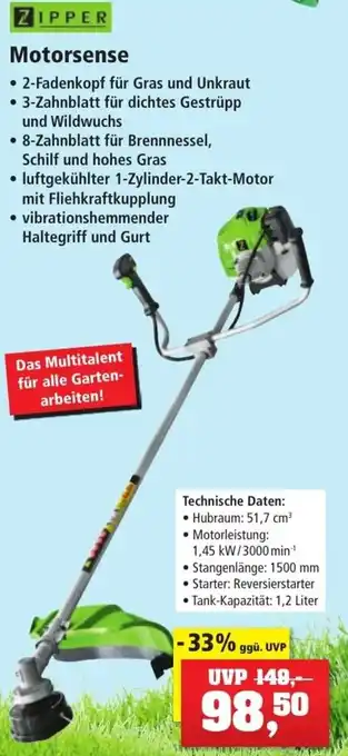 Thomas Philipps Zipper Motorsense Angebot