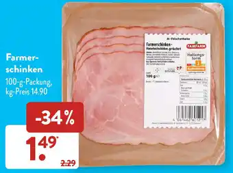 Aldi Süd Farmerschinken 100 g Packung Angebot