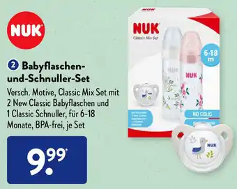 Aldi Süd NUK Babyflaschen und Schnuller Set Angebot