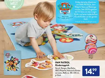 Aldi Süd Paw Patrol Kinderteppich Angebot