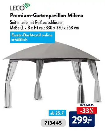 Aldi Süd Leco Premium Gartenpavillon Milena Angebot