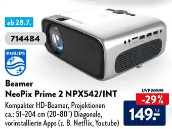 Aldi Süd Philips Beamer NeoPix Prime 2 NPX542/INT Angebot