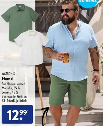 Aldi Süd Watson's Hemd Angebot