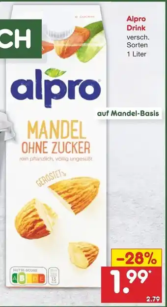 Netto Marken-Discount Alpro Drink 1 L Angebot