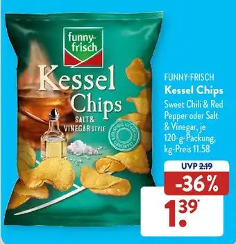 Aldi Süd Funny Frisch Kessel Chips 120 g Packung Angebot