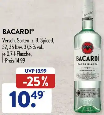 Aldi Süd Bacardi 0,7 L Flasche Angebot