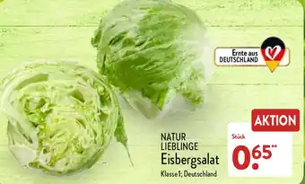 Aldi Nord Natur Lieblinge Eisbergsalat Angebot