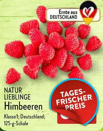 Aldi Nord Natur Lieblinge Himbeeren 125 g Schale Angebot