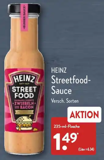 Aldi Nord Heinz Streetfood Sauce 235 ml Flasche Angebot