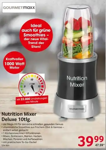 Selgros GourmetMaxx Nutrition Mixer Deluxe Angebot