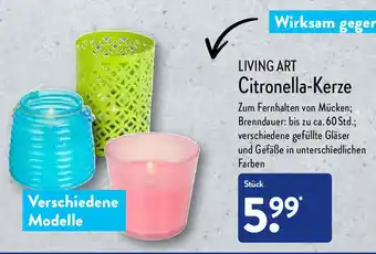 Aldi Nord Living Art Citronella Kerze Angebot