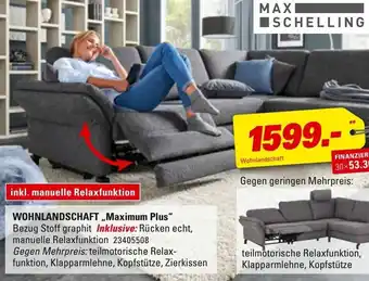 Höffner Max Schelling  Wohnlandschaft ,,Maximum Plus" Angebot