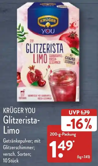 Aldi Nord Krüger You Glitzerista Limo 200 g Packung Angebot