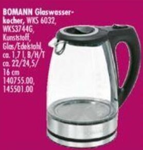Möbel Boss Bomann Glaswasserkocher Angebot