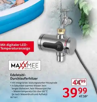 Selgros MaxxMee Edelstahl-Durchlauferhitzer Angebot