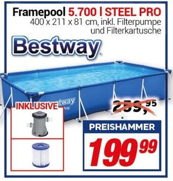 CENTERSHOP Bestway Framepool 5.700 L Steel Pro Angebot
