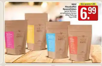 WEZ Weiz hauskaffee spezialitäten Angebot