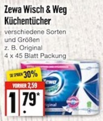 Edeka Frischemarkt Zewa Wisch & Weg Küchentücher Angebot