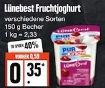 Edeka Frischemarkt Lünebest Fruchtjoghurt 150 g Becher Angebot