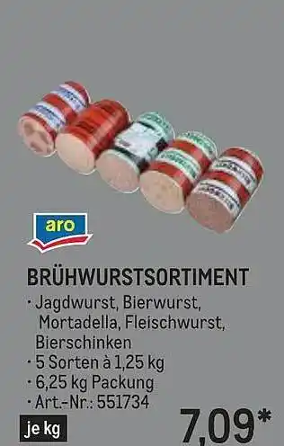 METRO Aro brühwurstsortiment Angebot